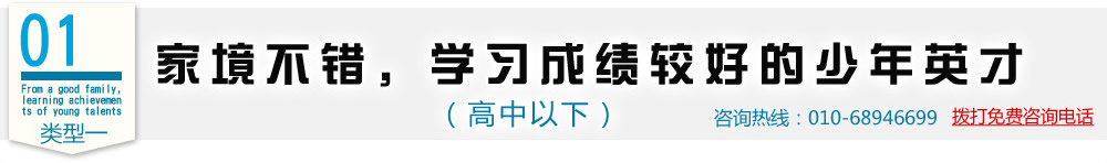 類型一,家境不錯，學習成績較好的少年英才（高中以下）